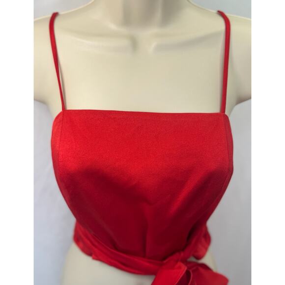 🔥 Ramy Brook Red Wrap Corset Top Sz 6 | Holiday Baddie Energy 💋 NWT - Picture 8 of 15
